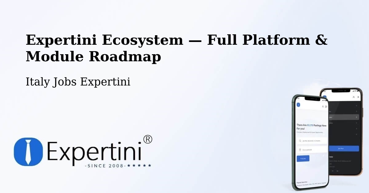 Expertini Ecosystem — Full Platform & Module Roadmap – Orbassano